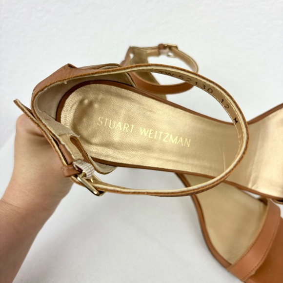 {Stuart Weitzman} Nunaked Mid Heel Ankle Strap Sandal, Size 12 - Picture 8 of 11